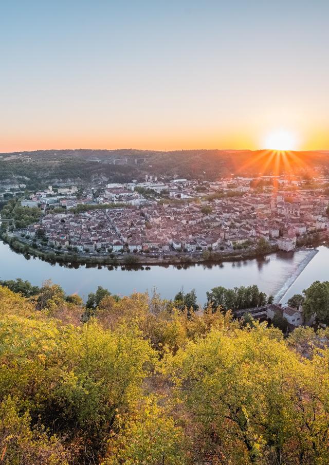 Coucher de soleil sur Cahors