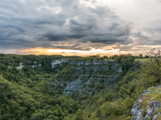 Coucher de Soleil au canyon de l'Alzou