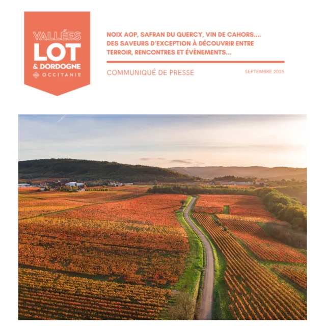 Communiqué de presse Lot Tourisme – Un automne gourmand dans le Lot